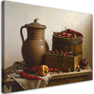 Paveikslas ant drobės, čili derlius Paveikslas ant drobės, Chillies black pepper jug Paveikslai ant drobės Gera namie - Geranamie.lt