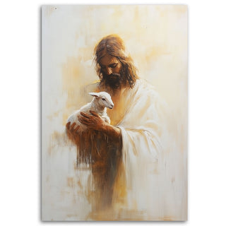 Paveikslas ant drobės, Jėzus su ėriuku rankose Paveikslai ant drobės Gera namie - Geranamie.lt