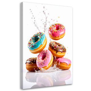 Paveikslas ant drobės, Spurgų magija Paveikslas ant drobės, Donuts Doughnuts sweets Paveikslai ant drobės Gera namie - Geranamie.lt