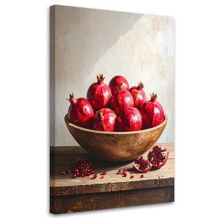 Paveikslas ant drobės, granatų natiurmortas Paveikslas ant drobės, Pomegranates fruit nature Paveikslai ant drobės Gera namie - Geranamie.lt