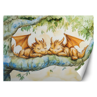 Wallpaper for children's room, Little dragons Animals