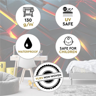 Fototapetai, Abstrakčios juodos figūros 3DTapetai Gera namie - Geranamie.lt