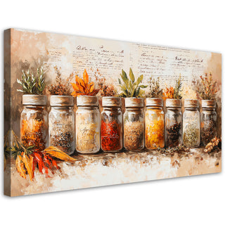 Paveikslas ant drobės, Virtuvės prieskonių kolekcija Paveikslas ant drobės, Herbs Spices Kitchen Paveikslai ant drobės Gera namie - Geranamie.lt