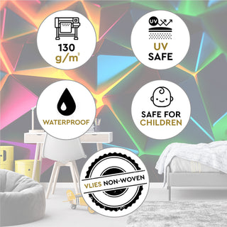 Fototapetai, Geometrinė neoninė abstracija 3DTapetai Gera namie - Geranamie.lt