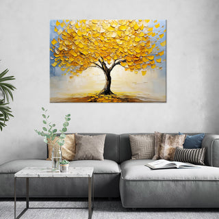 Paveikslas ant drobės, Medis rudens aukso lapų šokyje Paveikslai ant drobės Gera namie - Geranamie.lt