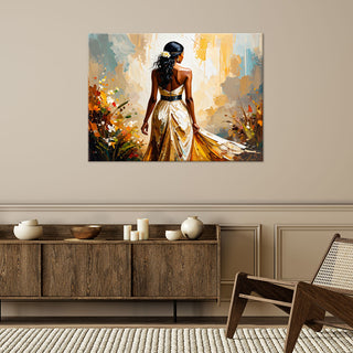 Paveikslas ant drobės, Juodaplaukės moters siluetas Paveikslai ant drobės Gera namie - Geranamie.lt