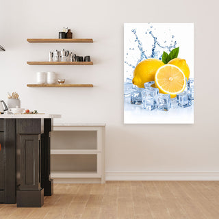 Paveikslas ant drobės, Citrinų šokis Paveikslas ant drobės, Lemons fruit in ice Paveikslai ant drobės Gera namie - Geranamie.lt