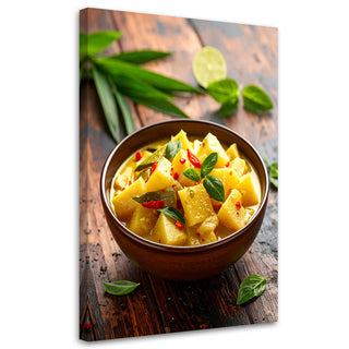 Paveikslas ant drobės, Egzotiški skoniai Paveikslas ant drobės, Bamboo Curry Bowl Paveikslai ant drobės Gera namie - Geranamie.lt