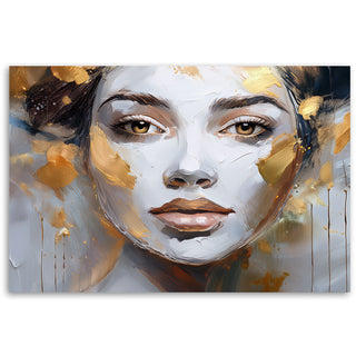 Paveikslas ant drobės, Rudaakė moteris aukso potėpiuose Paveikslai ant drobės Gera namie - Geranamie.lt