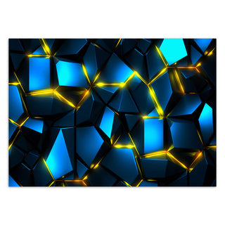 Fototapetai, Abstrakčios mėlynos figūros 3DTapetai Gera namie - Geranamie.lt