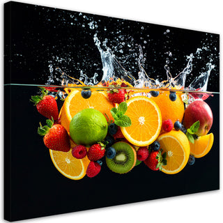 Paveikslas ant drobės, Egzotiškų vaisių maudynės Paveikslas ant drobės, Exotic fruit in water Paveikslai ant drobės Gera namie - Geranamie.lt