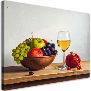 Paveikslas ant drobės, vaisių ir vyno kompozicija Paveikslas ant drobės, Still life with fruit and wine Paveikslai ant drobės Gera namie - Geranamie.lt