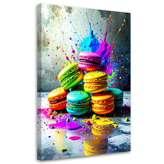 Paveikslas ant drobės, Spalvoti macarons Paveikslas ant drobės, Colourful Macarons Cookies Paveikslai ant drobės Gera namie - Geranamie.lt