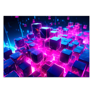 Fototapetai, Neoniniai kubai 3DTapetai Gera namie - Geranamie.lt