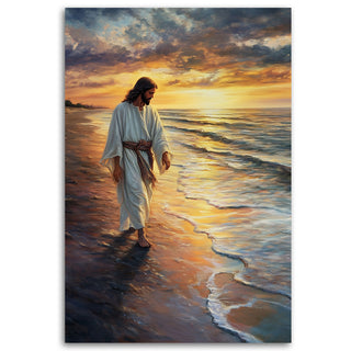 Paveikslas ant drobės, Jėzus saulėlydyje Paveikslai ant drobės Gera namie - Geranamie.lt