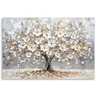 Paveikslas ant drobės, Žydintis auksinis prabangus medis Paveikslai ant drobės Gera namie - Geranamie.lt