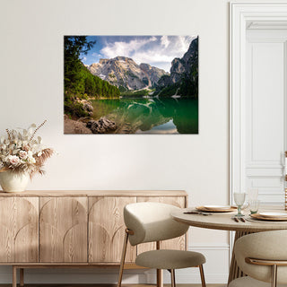 Paveikslas ant drobės, Pasislėpęs ežeras tarp kalnų Paveikslai ant drobės Gera namie - Geranamie.lt