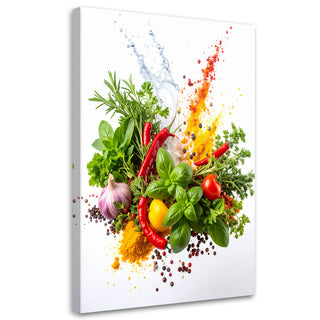 Paveikslas ant drobės, Žolelių ir prieskonių gaiva nr. 2 Paveikslas ant drobės, Herbs spices vegetables Paveikslai ant drobės Gera namie - Geranamie.lt