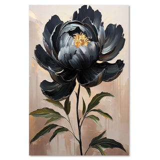 Paveikslas ant drobės, Juodas bijūno žiedas Paveikslai ant drobės Gera namie - Geranamie.lt