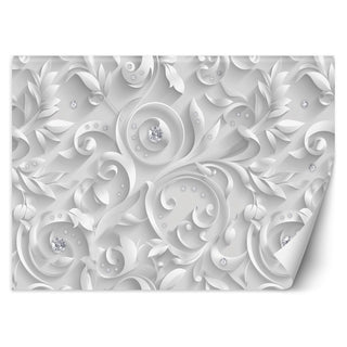 Wallpaper, Pattern Flowers Diamonds Glamour