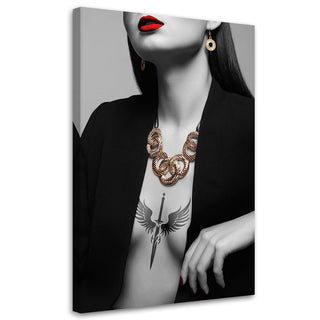 Canvas print, Elegant woman with tattoo