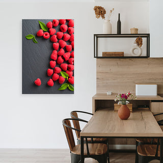 Paveikslas ant drobės, Aviečių kompozicija Paveikslas ant drobės, Raspberries Paveikslai ant drobės Gera namie - Geranamie.lt
