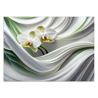 Wallpaper, Two orchids and abstraction 3D