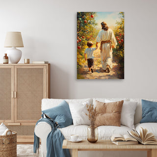 Paveikslas ant drobės, Jėzus su berniuku Paveikslai ant drobės Gera namie - Geranamie.lt