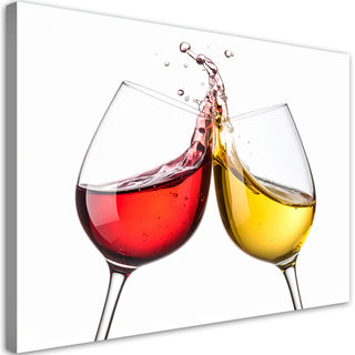 Paveikslas ant drobės, Vyno duetas Paveikslas ant drobės, White and red wine Paveikslai ant drobės Gera namie - Geranamie.lt