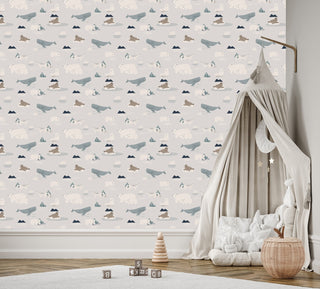 Wallpaper, Sea Animals Boho