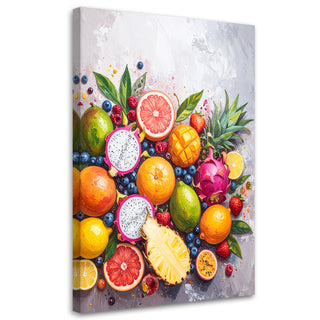 Paveikslas ant drobės, Tropinių vaisių asorti Paveikslas ant drobės, Exotic Colourful Fruit Paveikslai ant drobės Gera namie - Geranamie.lt