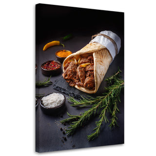 Paveikslas ant drobės, Kebabas ir prieskoniai Paveikslas ant drobės, Food Kebab Restaurant Bar Paveikslai ant drobės Gera namie - Geranamie.lt