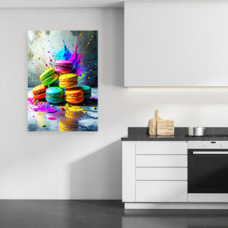 Paveikslas ant drobės, Spalvoti macarons Paveikslas ant drobės, Colourful Macarons Cookies Paveikslai ant drobės Gera namie - Geranamie.lt