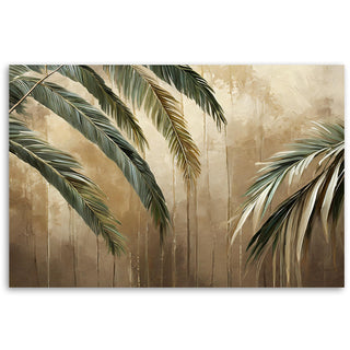 Painting on canvas, Tropical palm trees