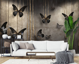 Wallpaper, Black butterflies