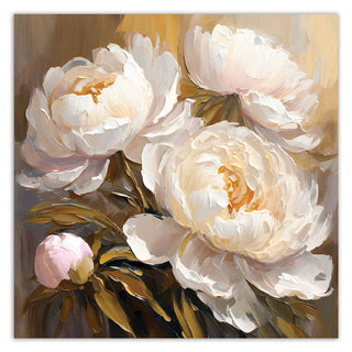 Painting on canvas, Peonies