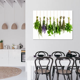 Paveikslas ant drobės, Džiovintos prieskoninės žolelės Nr. 11 Paveikslas ant drobės, Hanging herbs spices plants Paveikslai ant drobės Gera namie - Geranamie.lt