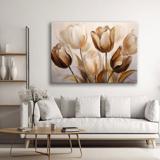 Paveikslas ant drobės, Tulpės ochroje Paveikslai ant drobės Gera namie - Geranamie.lt