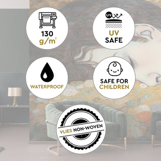 Wallpaper, Gustav Klimt, Charming Sleeping Woman