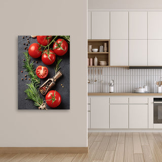 Paveikslas ant drobės, Pomidorai su razmorinu Paveikslas ant drobės, Tomatoes Vegetables Food Kitchen Paveikslai ant drobės Gera namie - Geranamie.lt