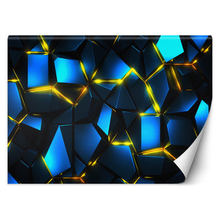 Fototapetai, Abstrakčios mėlynos figūros 3DTapetai Gera namie - Geranamie.lt