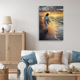 Paveikslas ant drobės, Jėzus saulėlydyje Paveikslai ant drobės Gera namie - Geranamie.lt