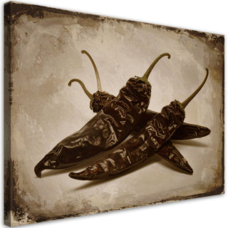 Paveikslas ant drobės, aitrieji pipirai Nr. 3 Paveikslas ant drobės, Retro dried peppers Paveikslai ant drobės Gera namie - Geranamie.lt
