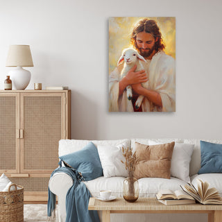 Paveikslas ant drobės, Jėzus su Dievo avinėliu Paveikslai ant drobės Gera namie - Geranamie.lt