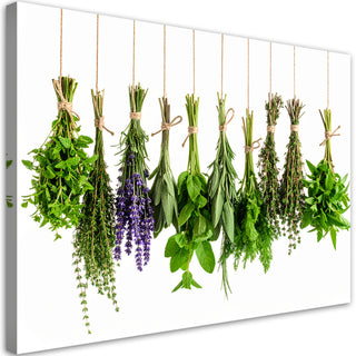Paveikslas ant drobės, Džiovintos prieskoninės žolelės Nr. 11 Paveikslas ant drobės, Hanging herbs spices plants Paveikslai ant drobės Gera namie - Geranamie.lt
