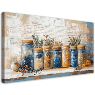 Paveikslas ant drobės, Kvapnūs prieskoniai Paveikslas ant drobės, Herbs Spices Kitchen Retro Paveikslai ant drobės Gera namie - Geranamie.lt