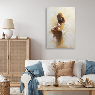 Paveikslas ant drobės, Jėzus su ėriuku rankose Paveikslai ant drobės Gera namie - Geranamie.lt