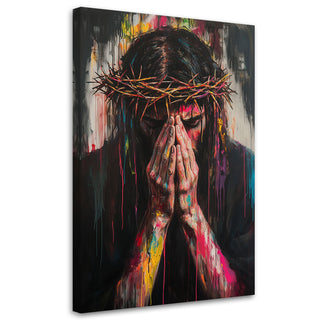 Canvas print, Jesus with a crown of thorns