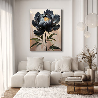 Paveikslas ant drobės, Juodas bijūno žiedas Paveikslai ant drobės Gera namie - Geranamie.lt