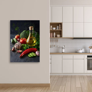 Paveikslas ant drobės, Šviežias natiurmortas Paveikslas ant drobės, Vegetable Eats Kitchen Paveikslai ant drobės Gera namie - Geranamie.lt